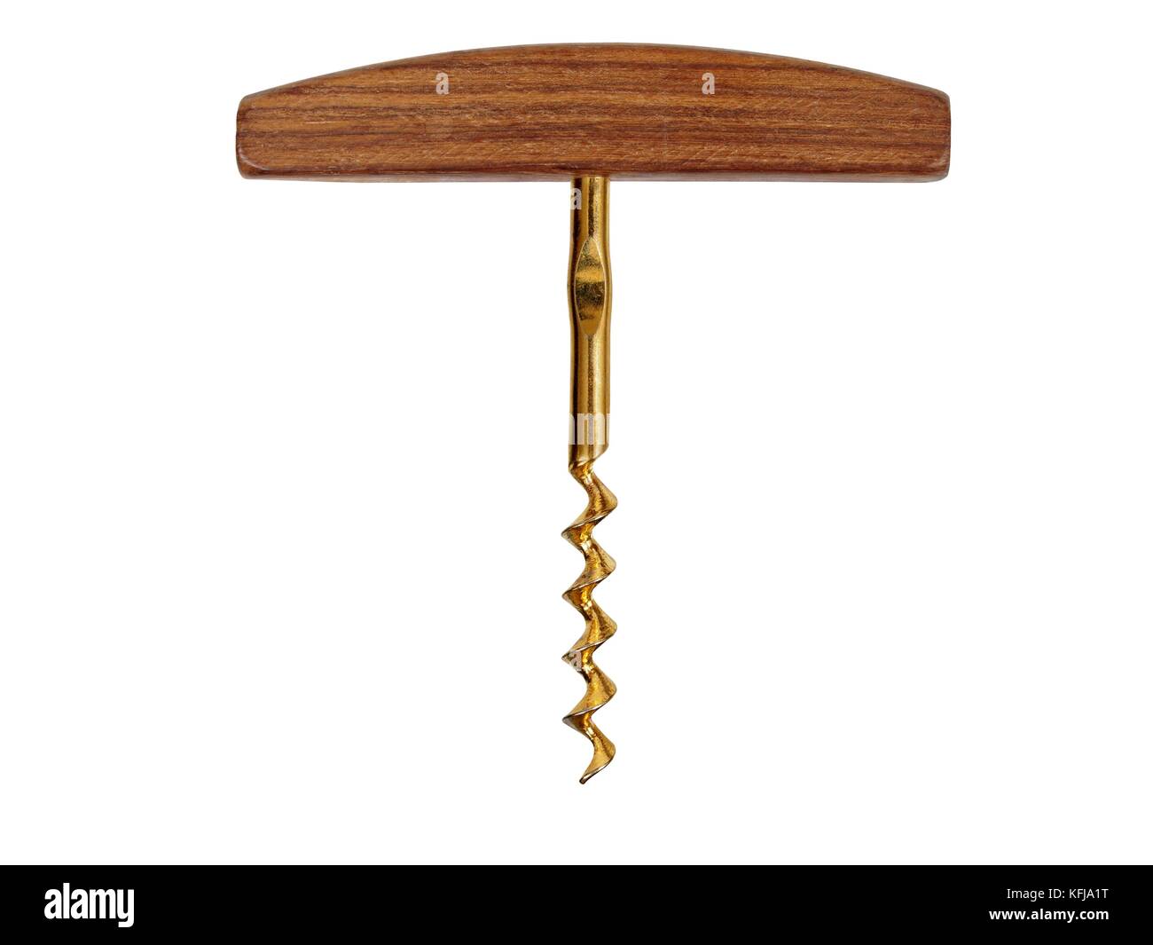 Oldfashioned corkscrew isolated on white background Stock Photo Alamy