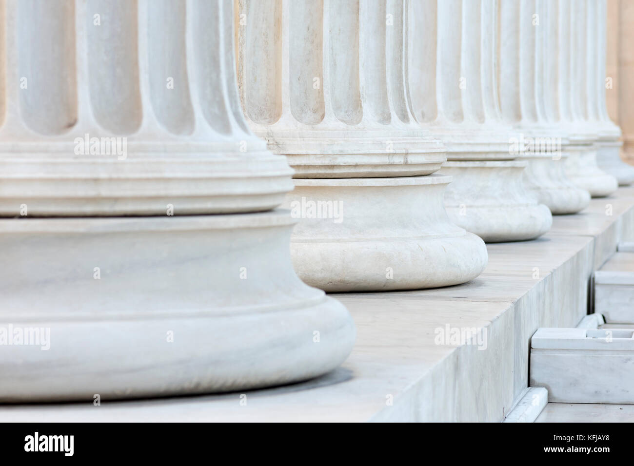 marble columns of academy of athens Stock Photo