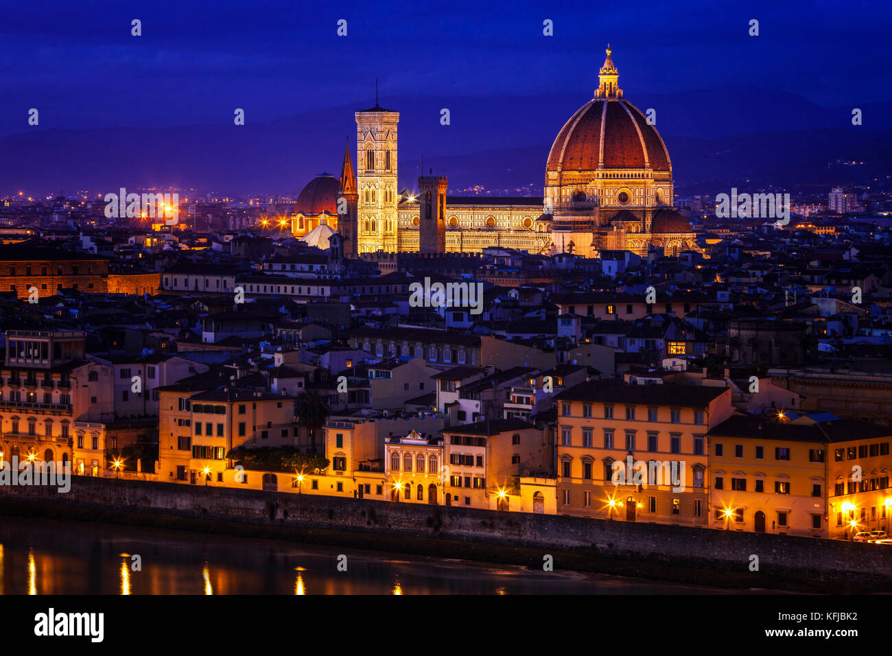 Duomo in Florence, Italy at twilight Stock Photo