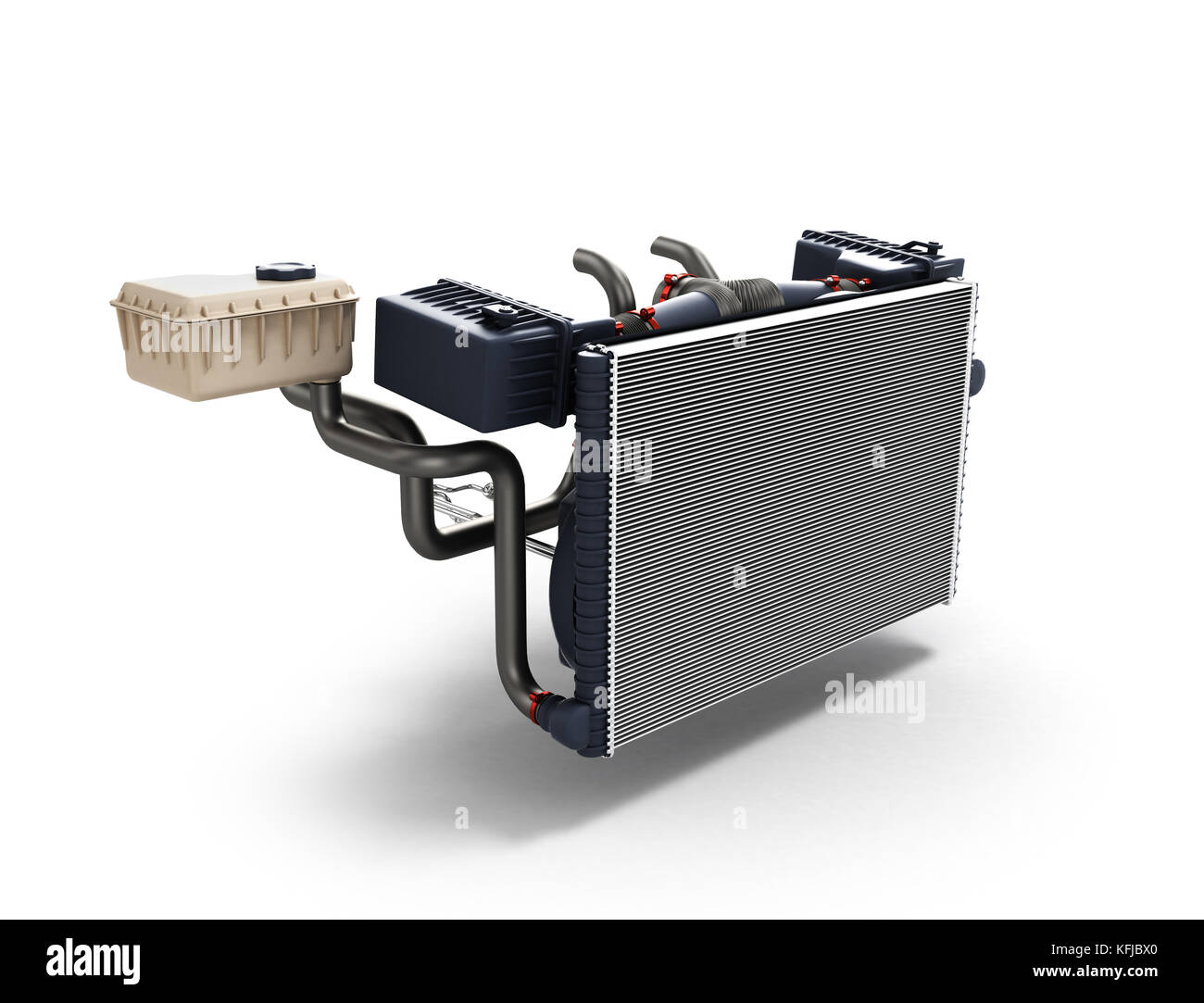car radiator isolated on white background 3d illustration Stock Photo -  Alamy
