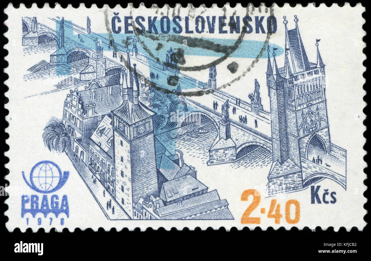 Postage Stamp - Czechoslovakia Stock Photo