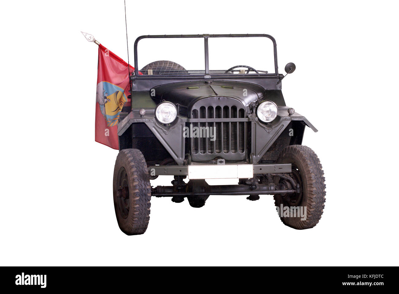 Soviet military 'jeep' (GAZ 67 - model of the 1940's) Along with legendary lend-lease Willys was  base auto for officer's staff during WW2. Stock Photo