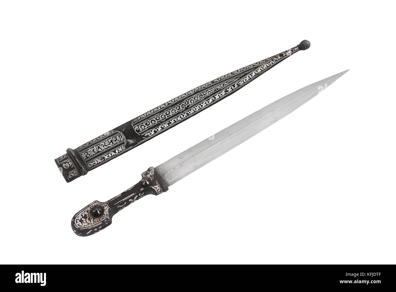 Medieval Silver Finish with Scabbard Dagger 