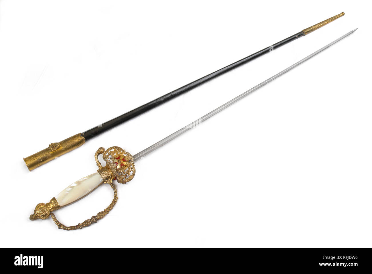 Gala sword (rapier) of Vatican guard. Italy. The 19th century. Stock Photo