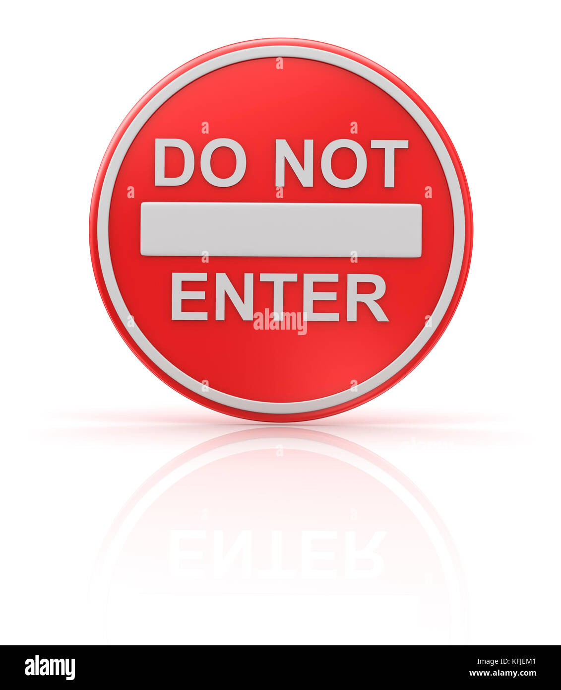 Do not enter , computer generated image. 3d render. Stock Photo