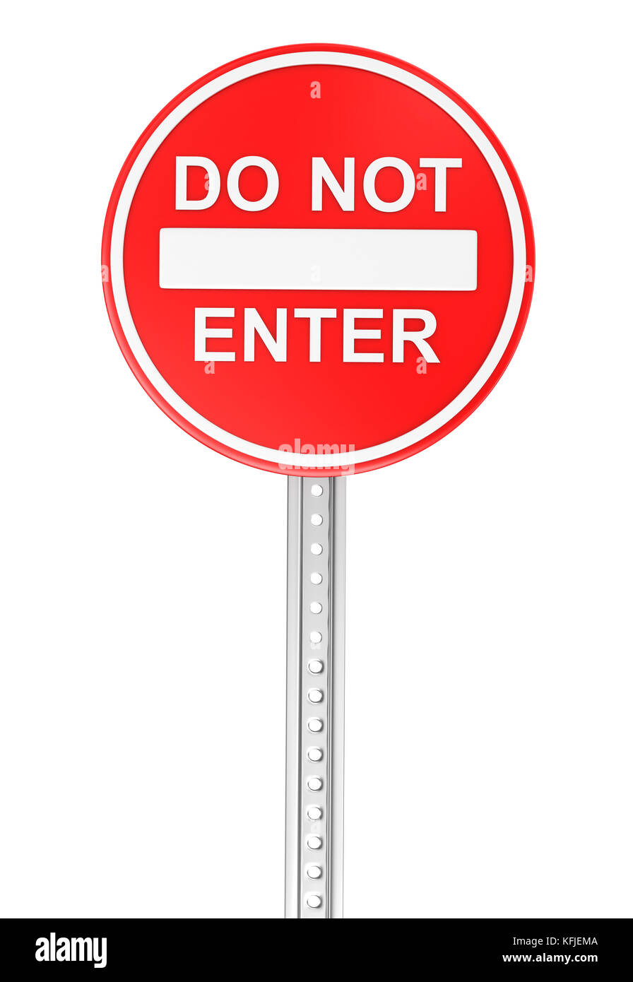 Do not enter , computer generated image. 3d render. Stock Photo