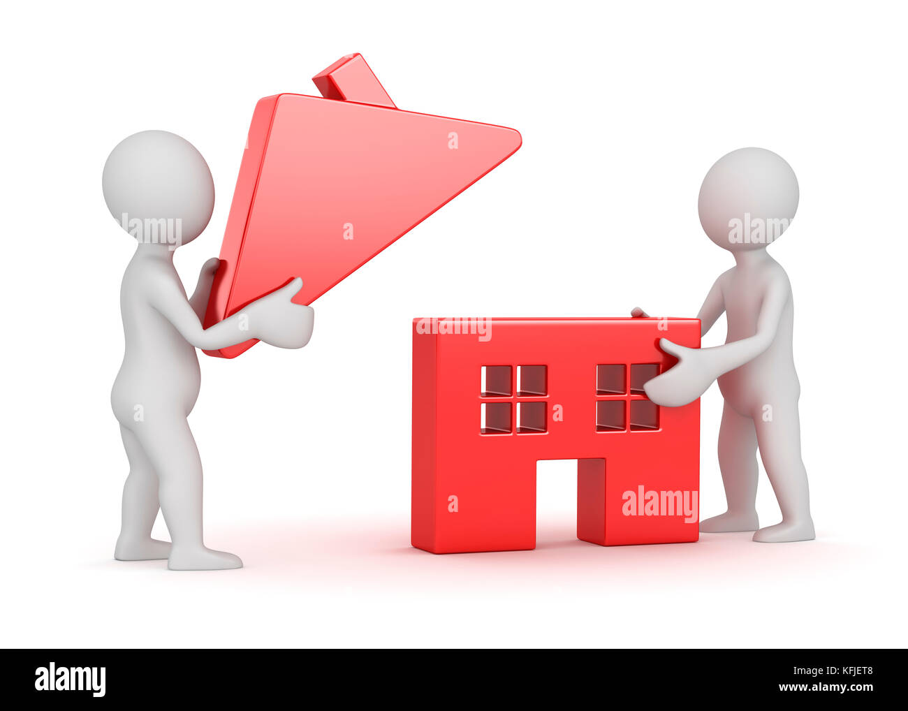 Building House , computer generated image. 3d render Stock Photo - Alamy