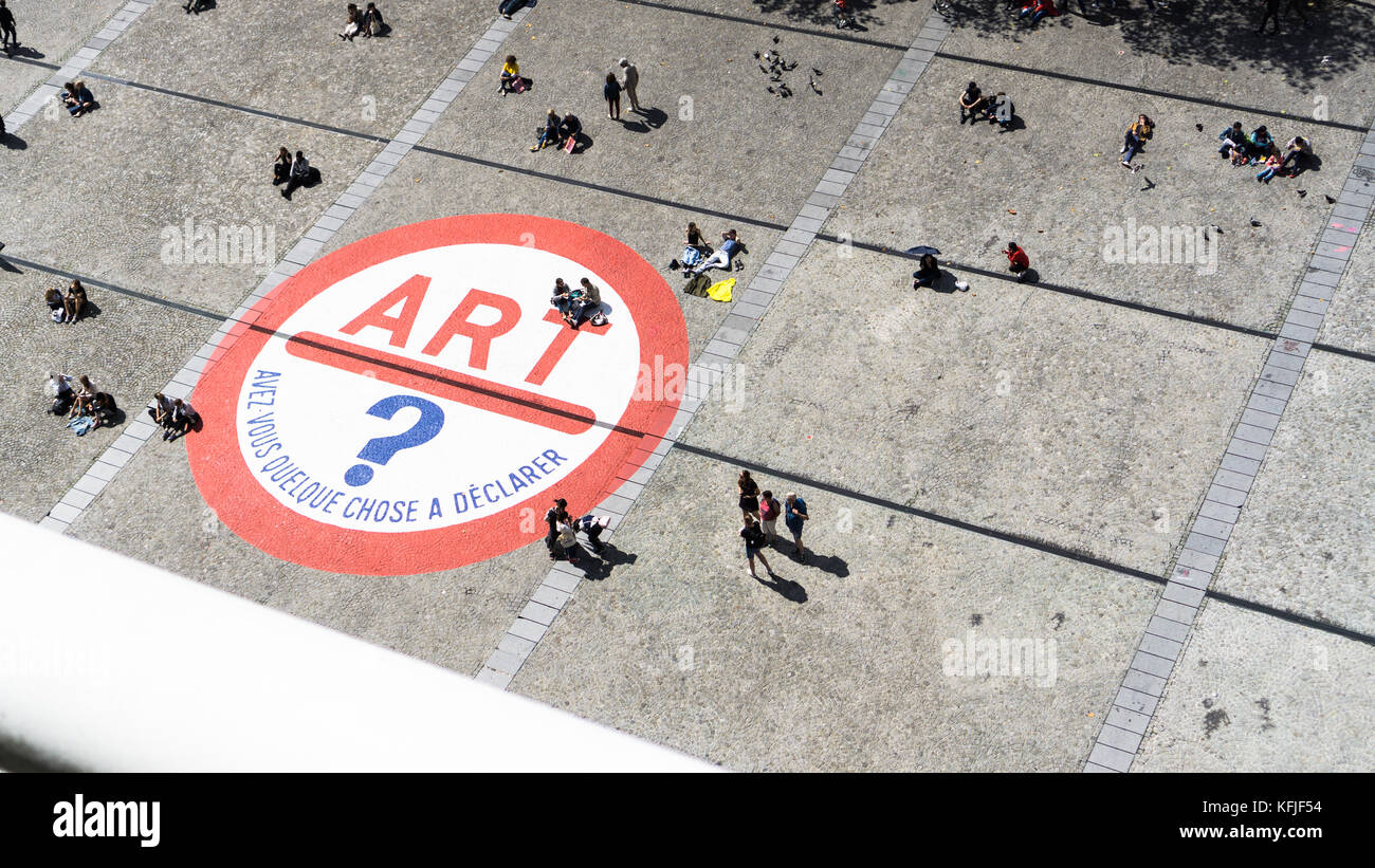 Art, Avez-Vous quelque Chose A Declarer, Paris France Stock Photo