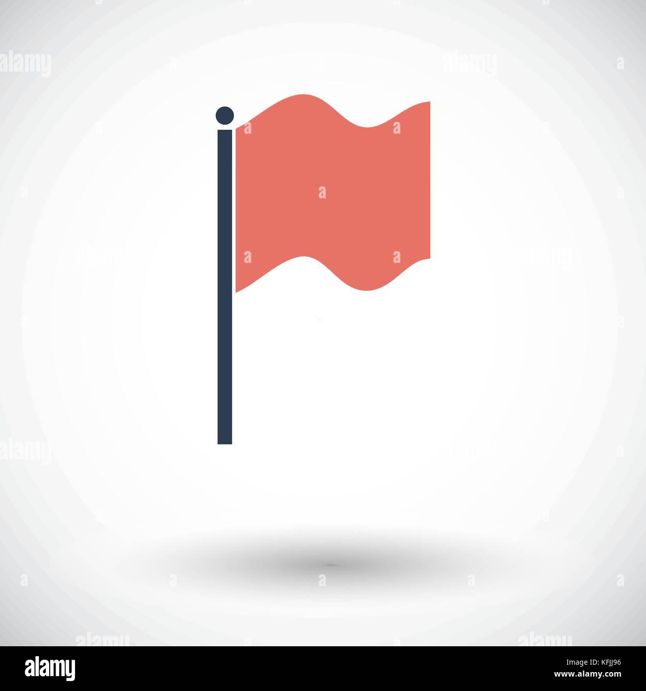 Flag. Single flat icon on white background. Vector illustration Stock