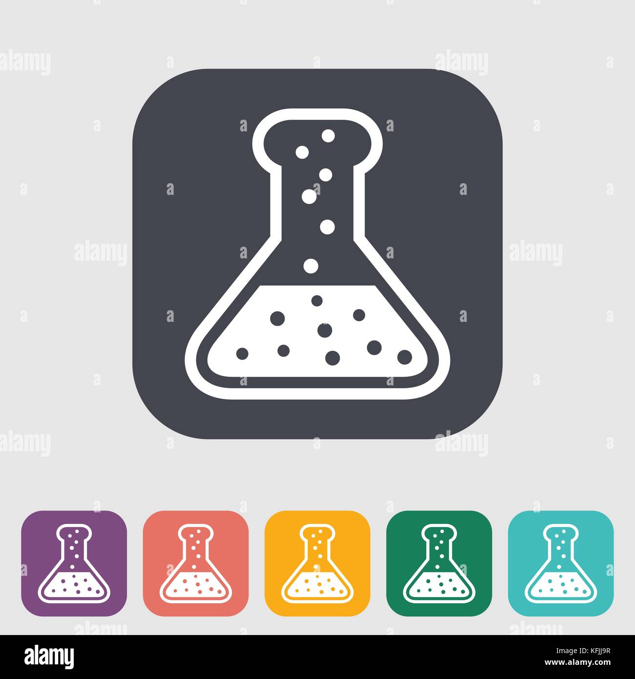 Chemisty. Single flat icon. Vector illustration Stock Vector Image ...