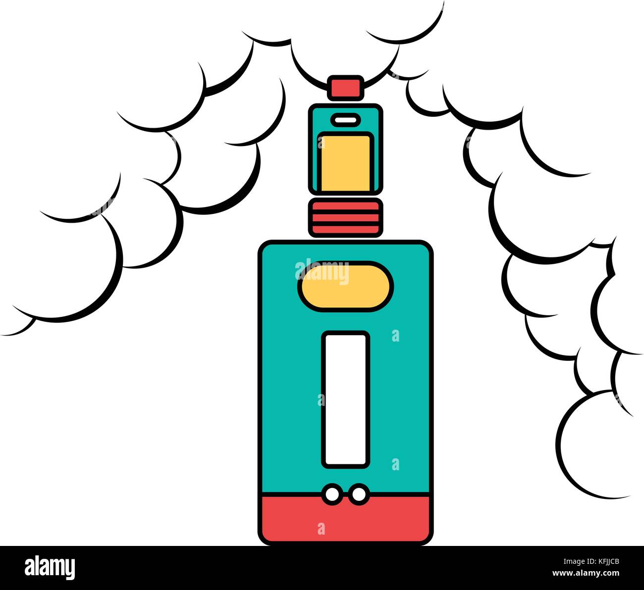 Vaper Vector vaporizer electric cigarette vapor mod - vape life vector Stock Vector ...