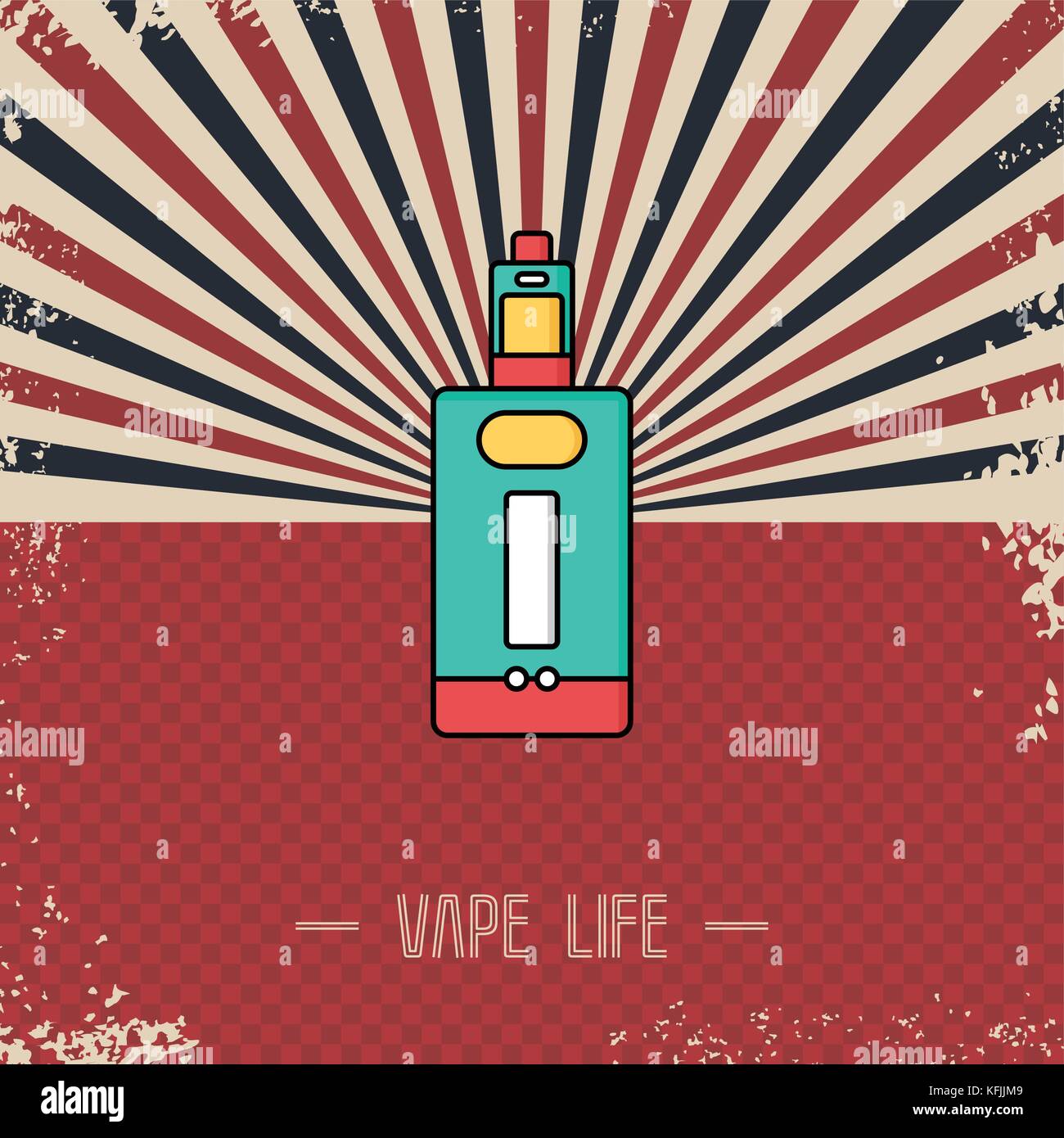 retro vaporizer electric cigarette vapor mod - vape life vector Stock  Vector Image & Art - Alamy