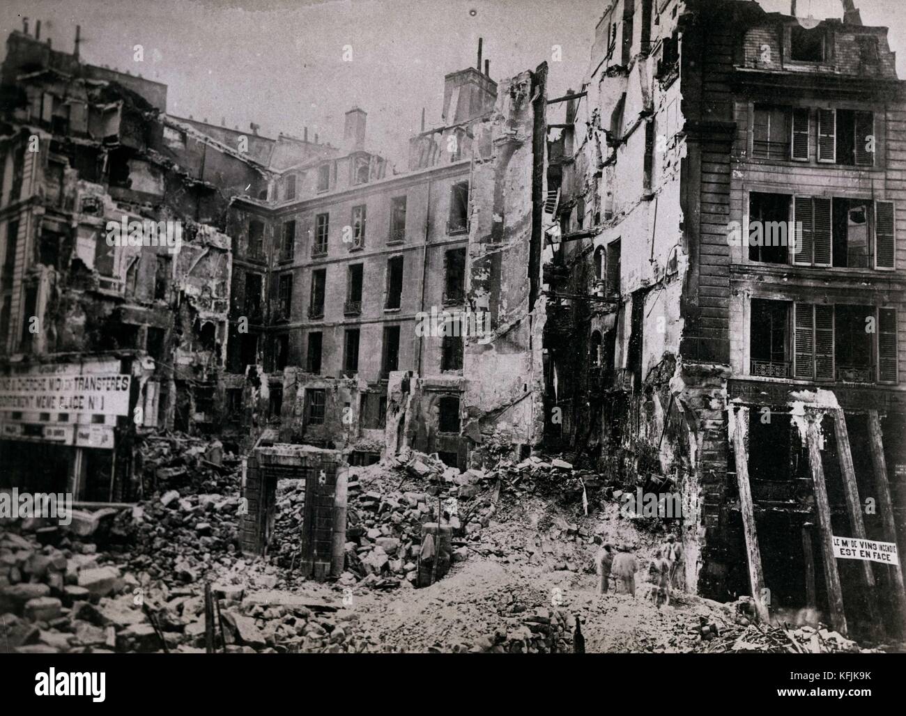 The Paris Commune: the destroyed Latin Quarter (the Croix-Rouge ...