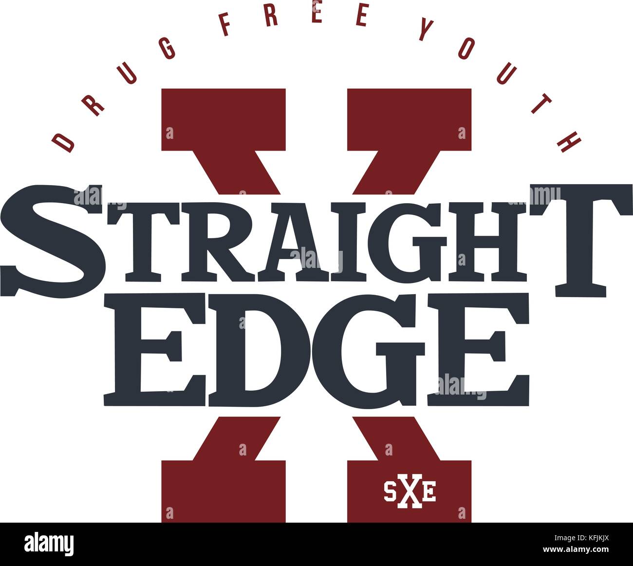 straight edge badge label community campaign theme logo logotype