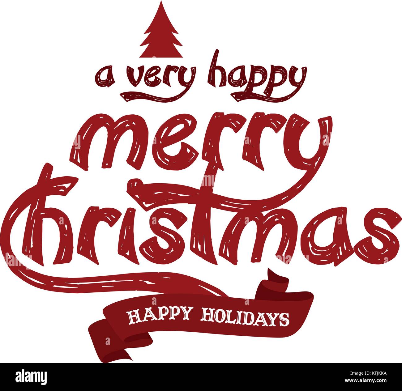 merry christmas and happy new year vector art Stock Vector Image & Art ...