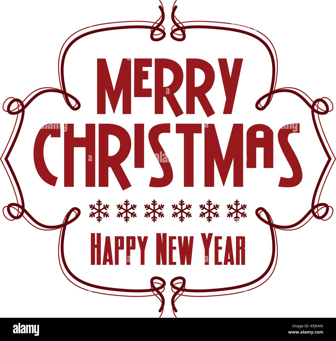 merry christmas and happy new year vector art Stock Vector Image & Art ...