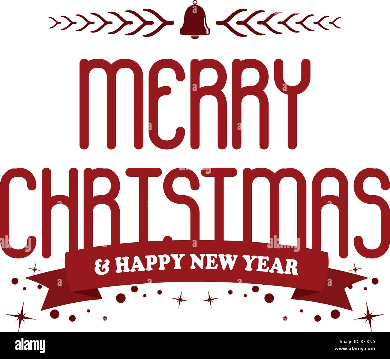 merry christmas and happy new year vector art Stock Vector Image & Art ...