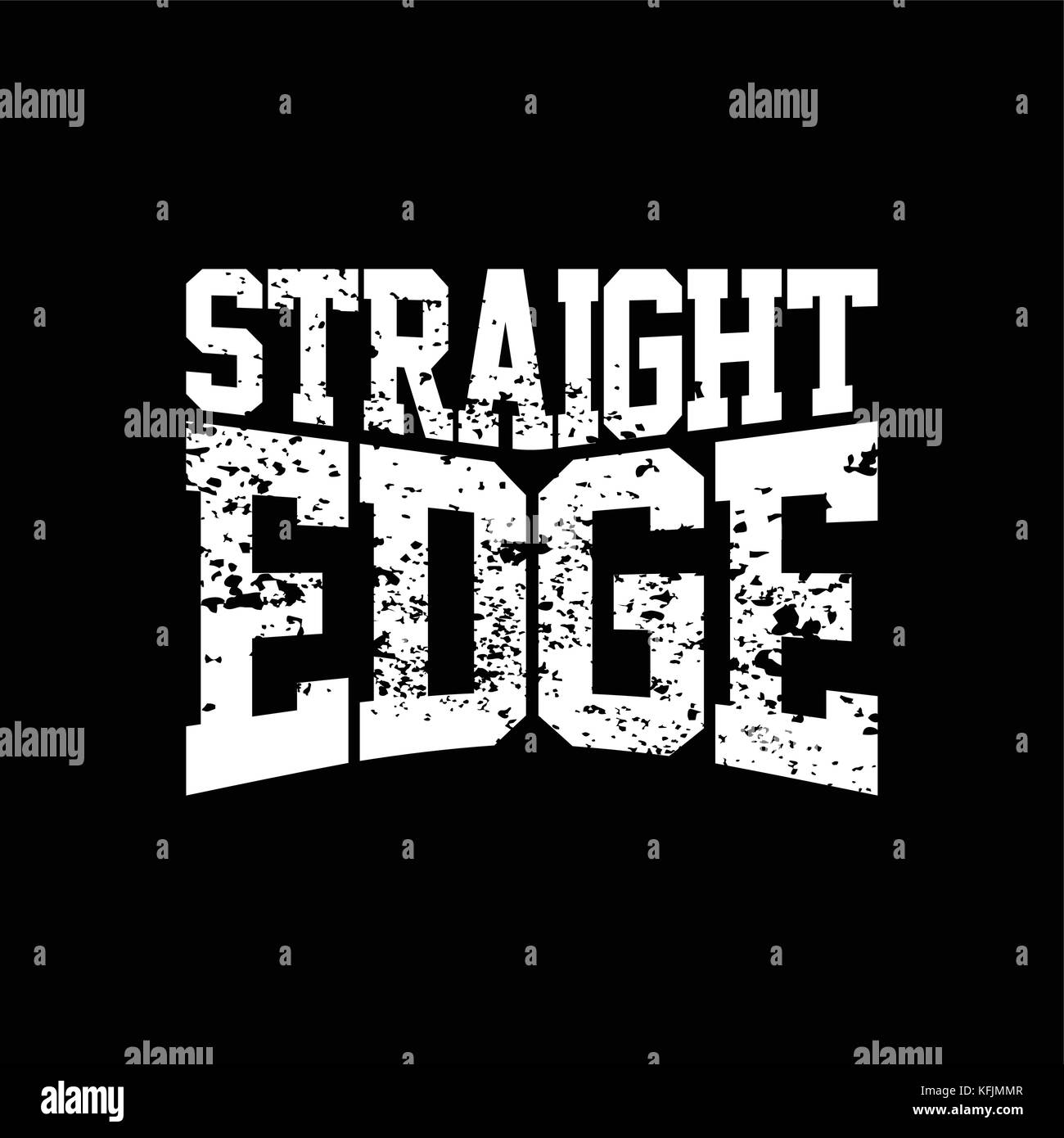 Straight Edge Drug Free Youth Campaign Vector Art Stock Vector Image