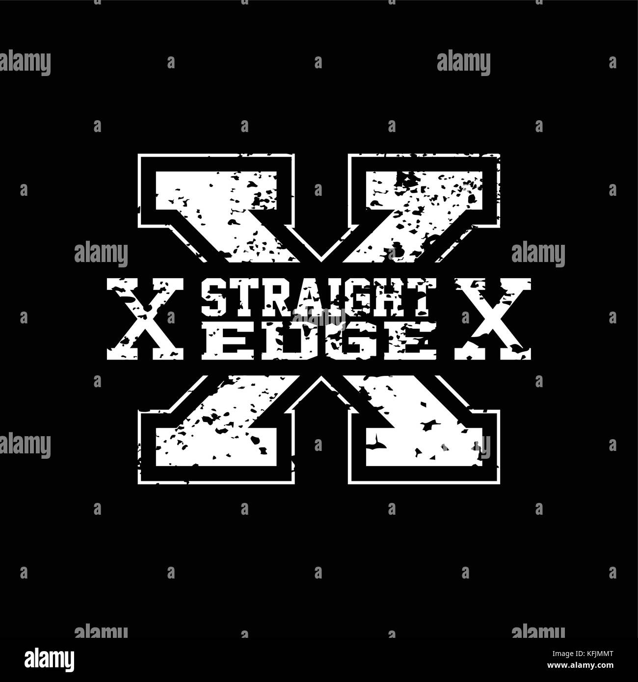 Straight Edge Drug Free Youth Campaign Vector Art Stock Vector Image