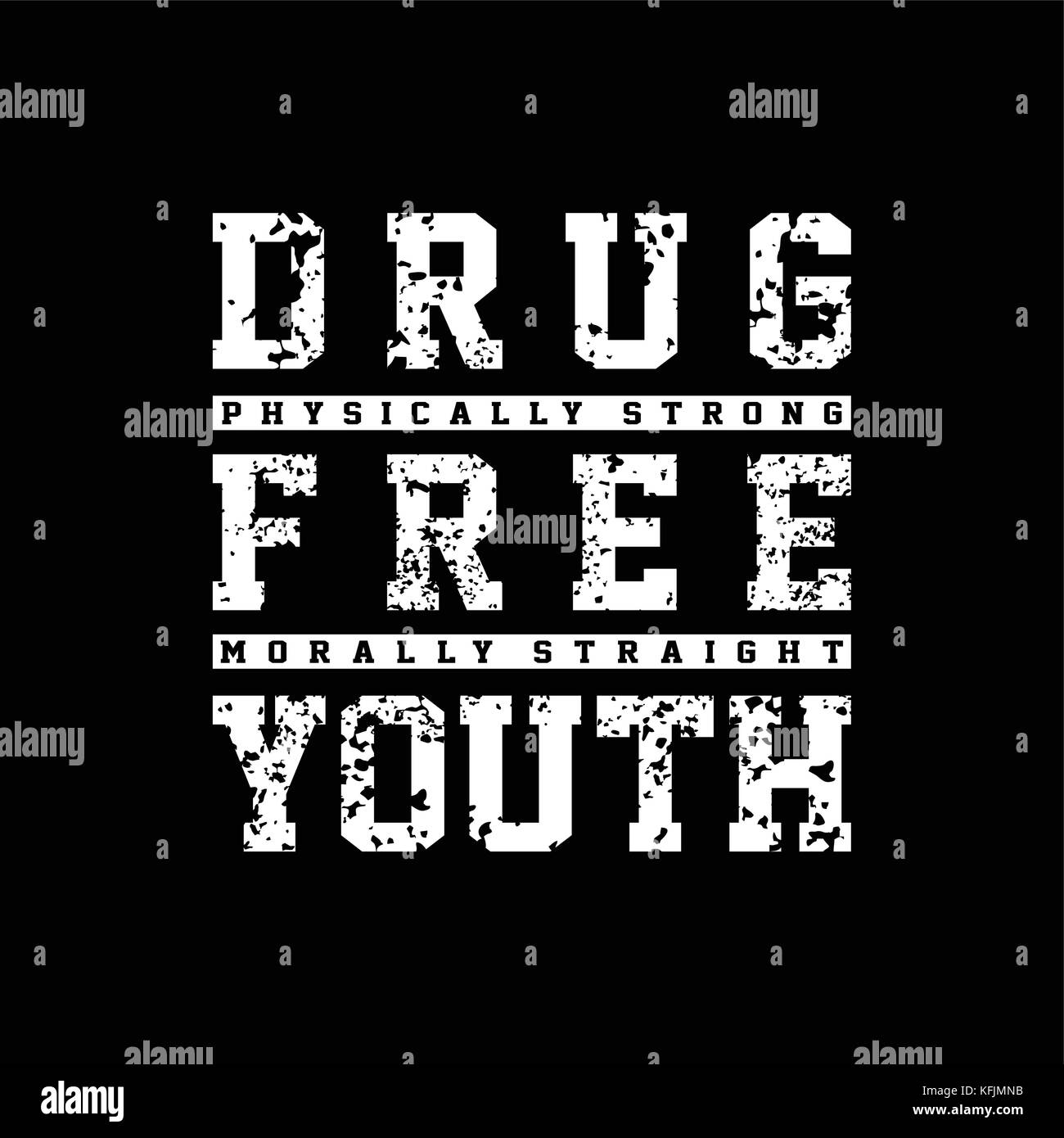 Straight Edge Drug Free Youth Campaign Vector Art Stock Vector Image