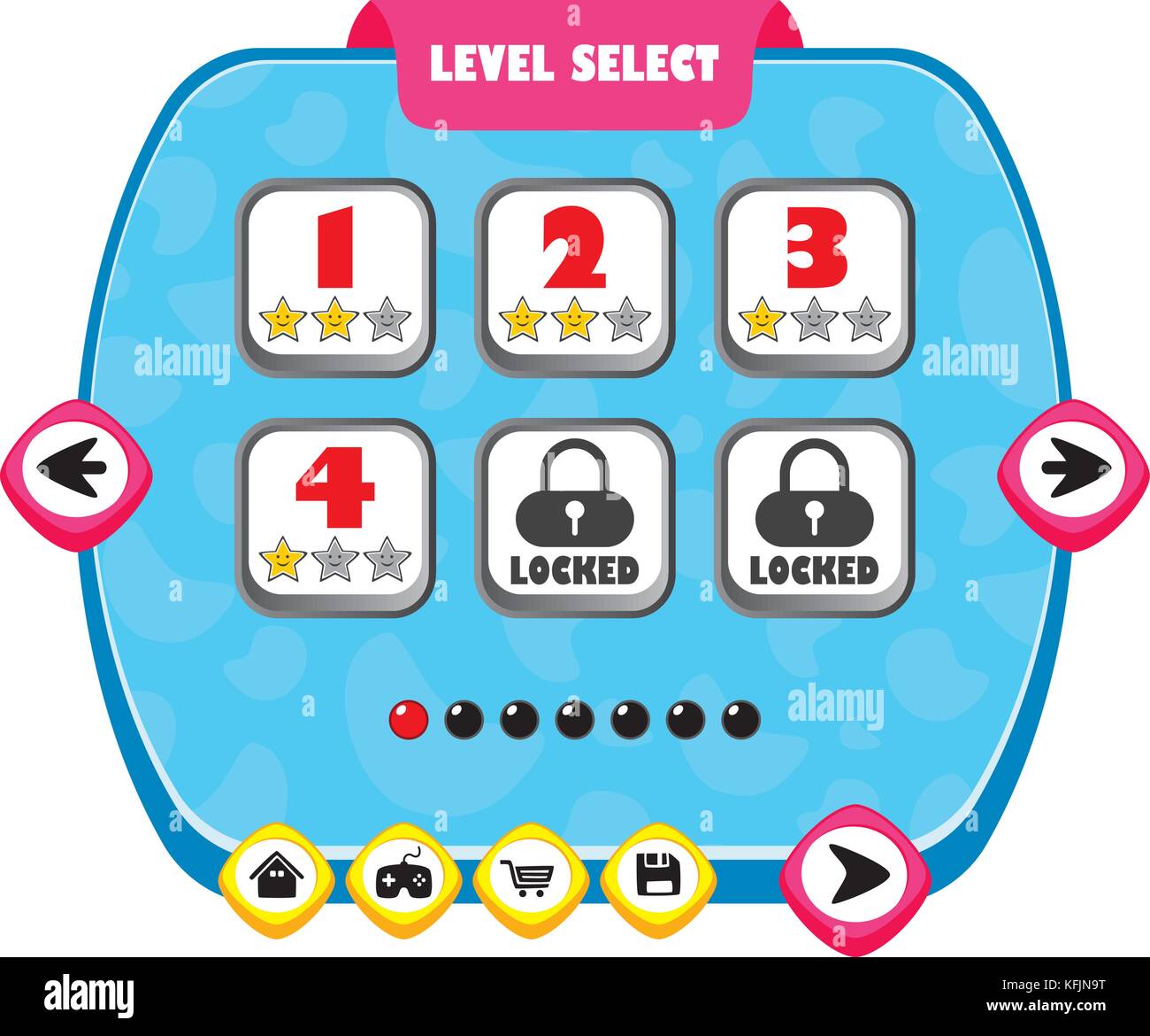 game asset menu layer - video game icon sign symbol vector art Stock ...