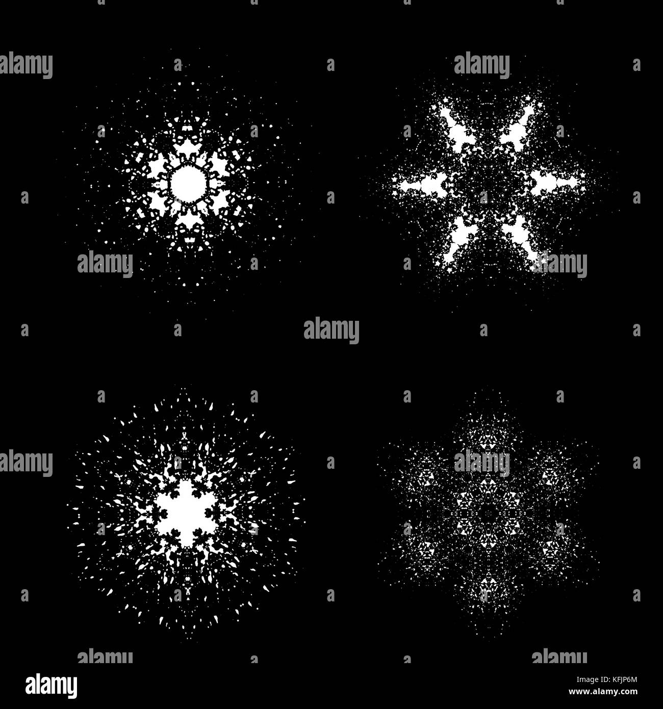 Set of Snowflakes Stock Vector Image & Art - Alamy