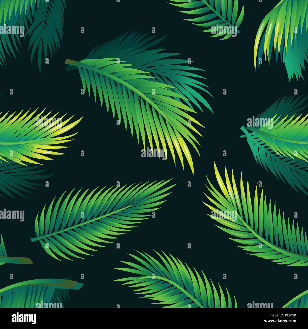 Tropical palm leaves - seamless realistic modern material design ...