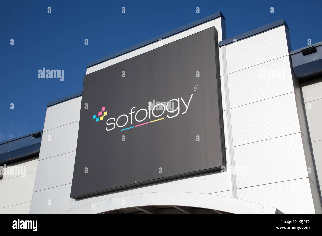 Sofology signage Stock Photo Alamy