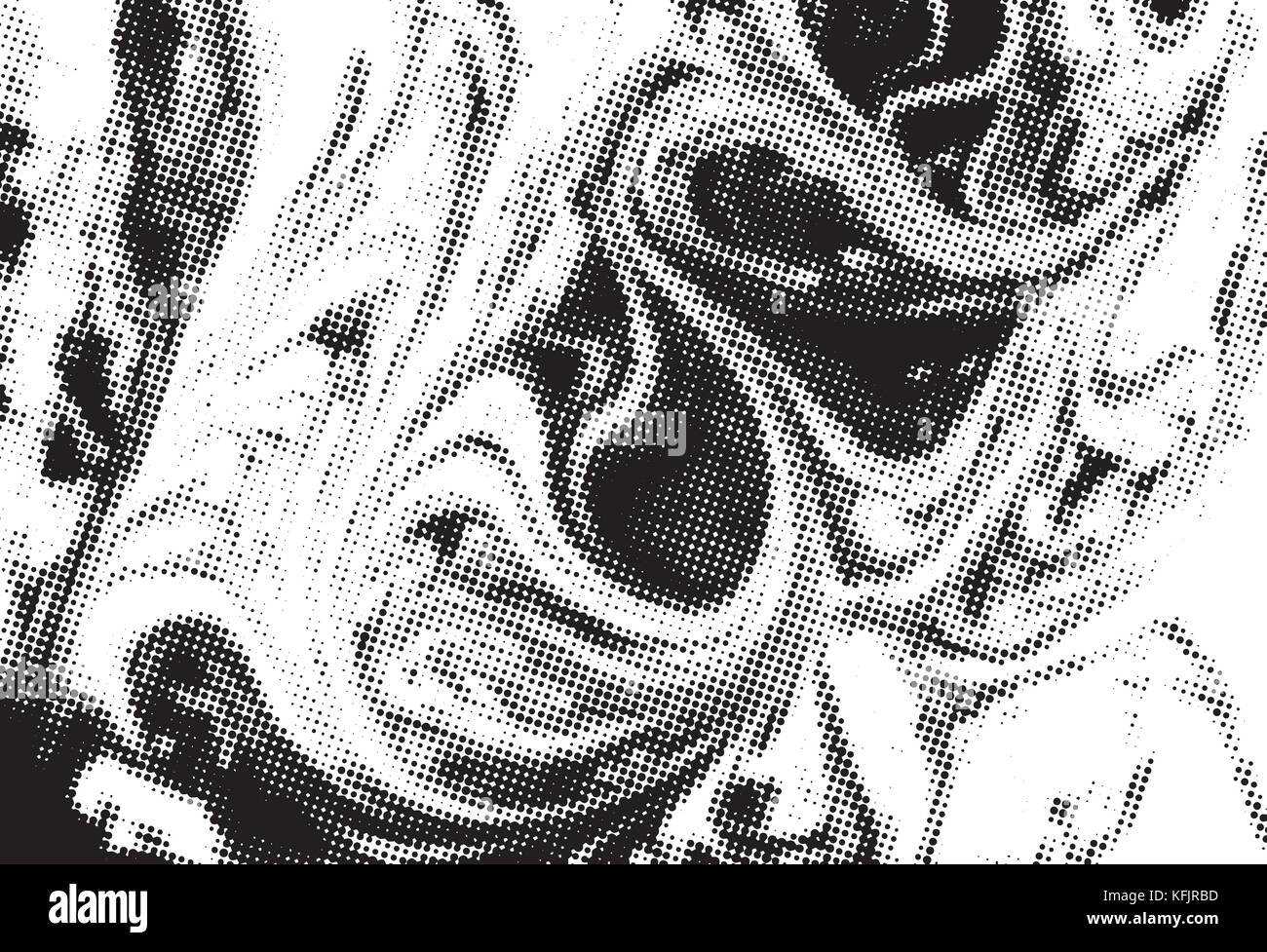 Black and white grunge texture. Abstract halftone background. Vector ...
