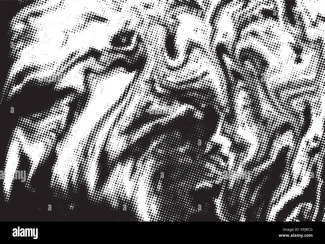 Black and white grunge texture. Abstract halftone background. Vector ...