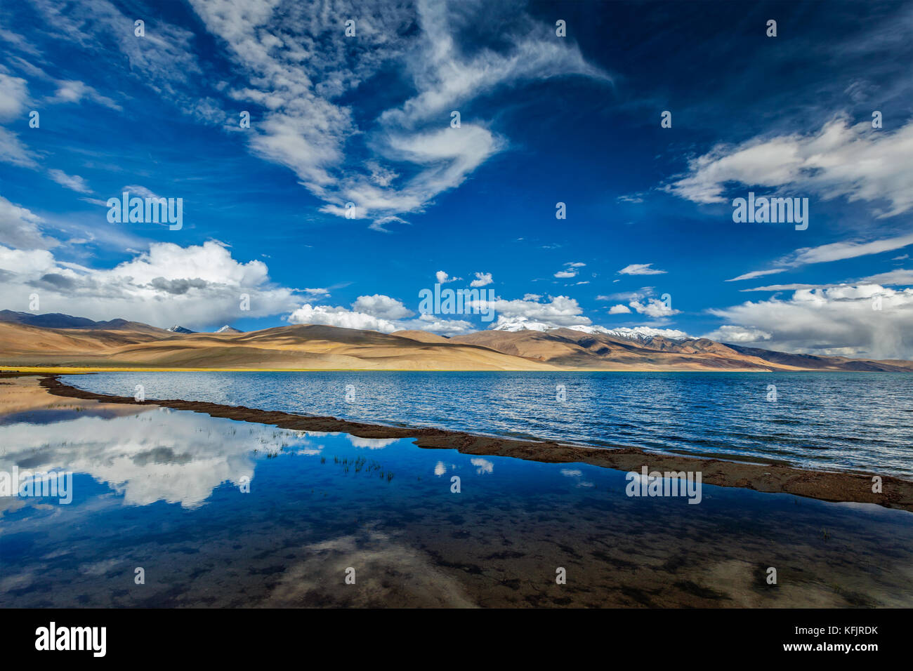 Lake Tso Moriri, Ladakh Stock Photo