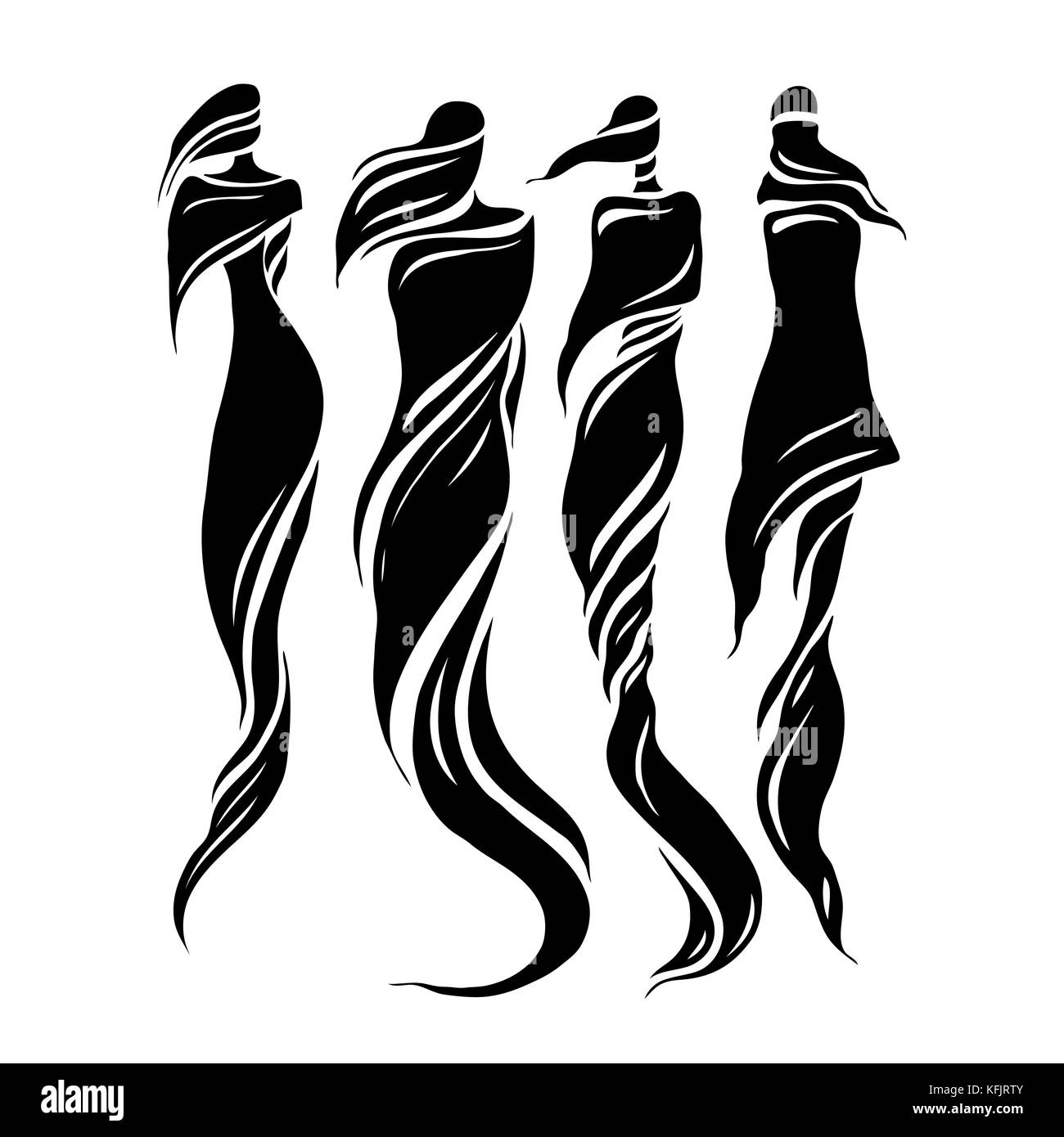 Fashion illustration silhouettes hotsell