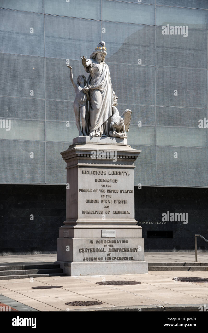 Religious Liberty Statue, Philadelphia, Pennsylvania, USA Stock Photo