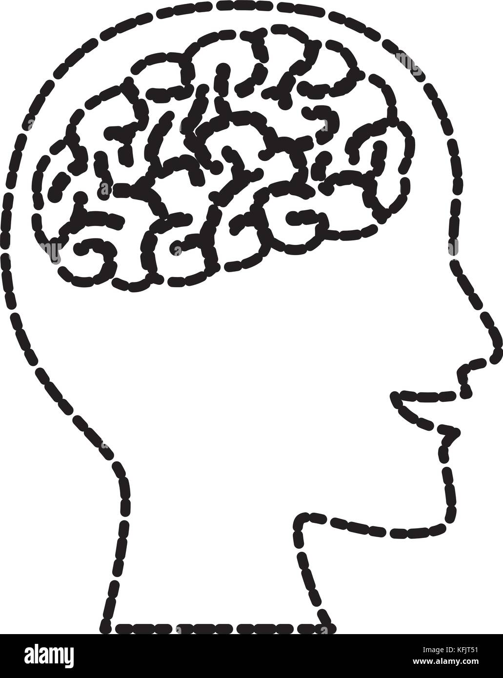 Human brain head silhouette Stock Vector Image & Art - Alamy