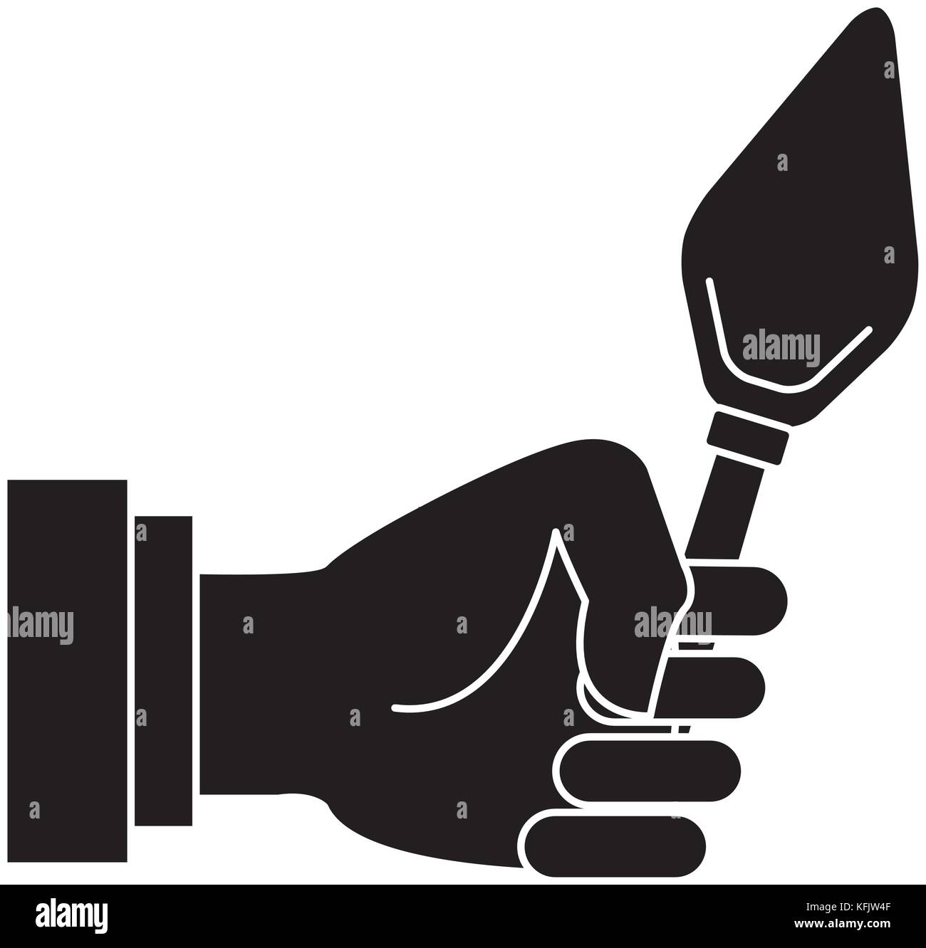 Hand holding spatula Stock Vector Image & Art Alamy