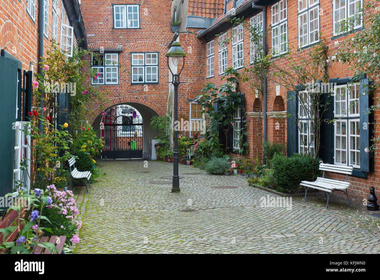 Haasenhof / Haasen Courtyard in the Hanseatic town Lübeck / Luebeck