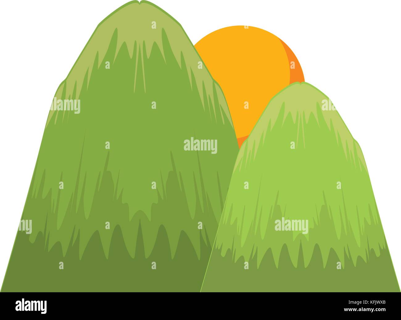 Mountains and sun nature landscape Stock Vector Image & Art - Alamy