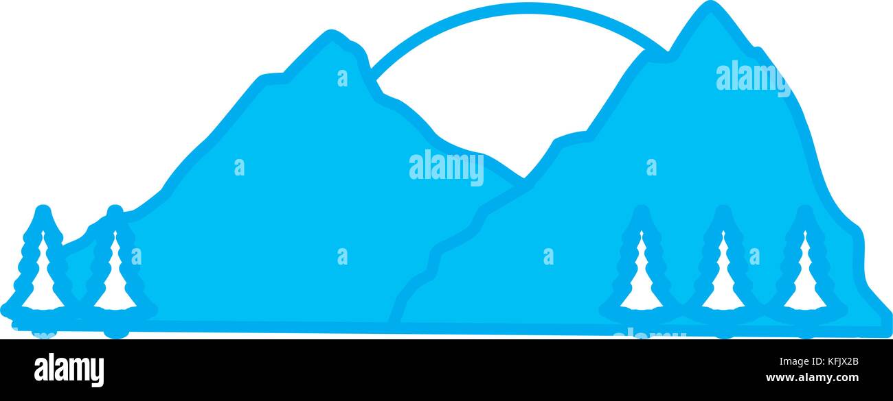 Mountains nature landscape Stock Vector Image & Art - Alamy