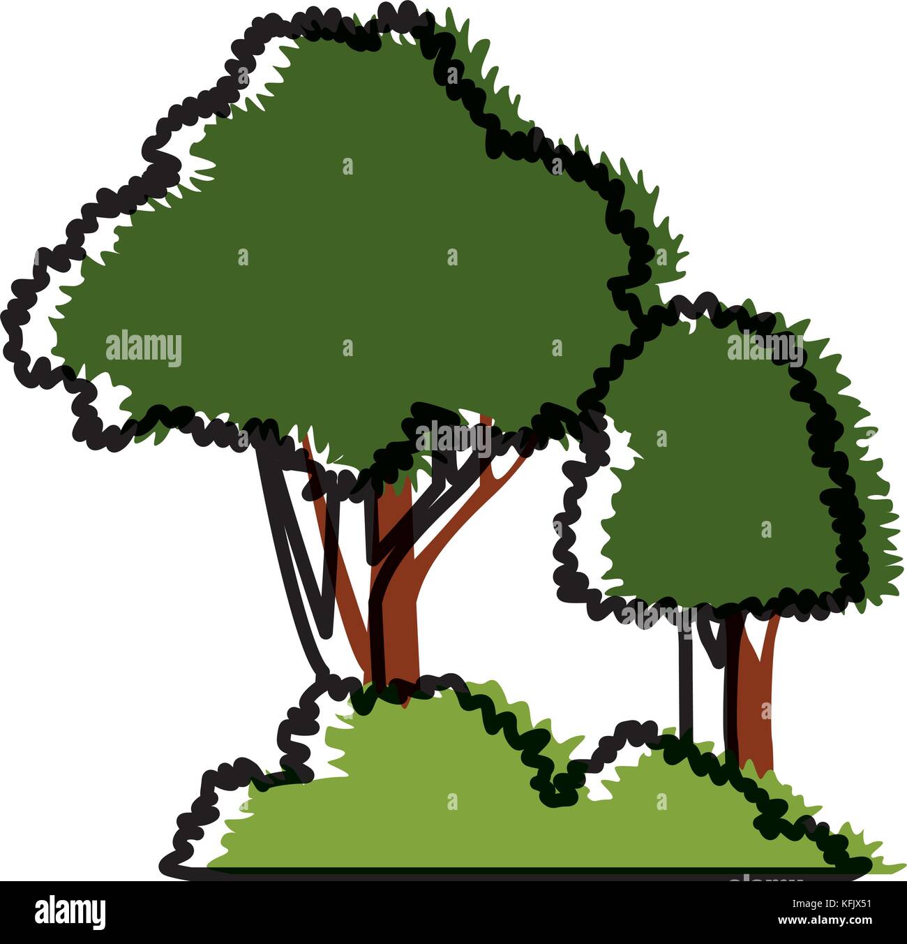 Trees and bushes Stock Vector Image & Art Alamy