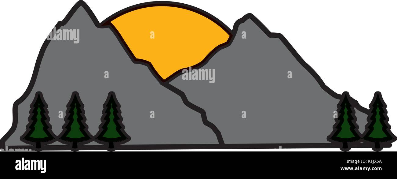 Mountain nature landscape Stock Vector Image & Art - Alamy
