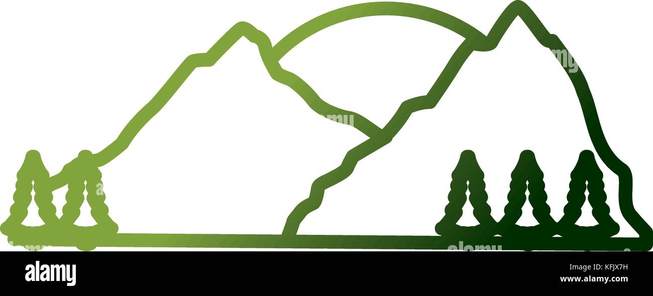 Mountains nature landscape Stock Vector Image & Art - Alamy