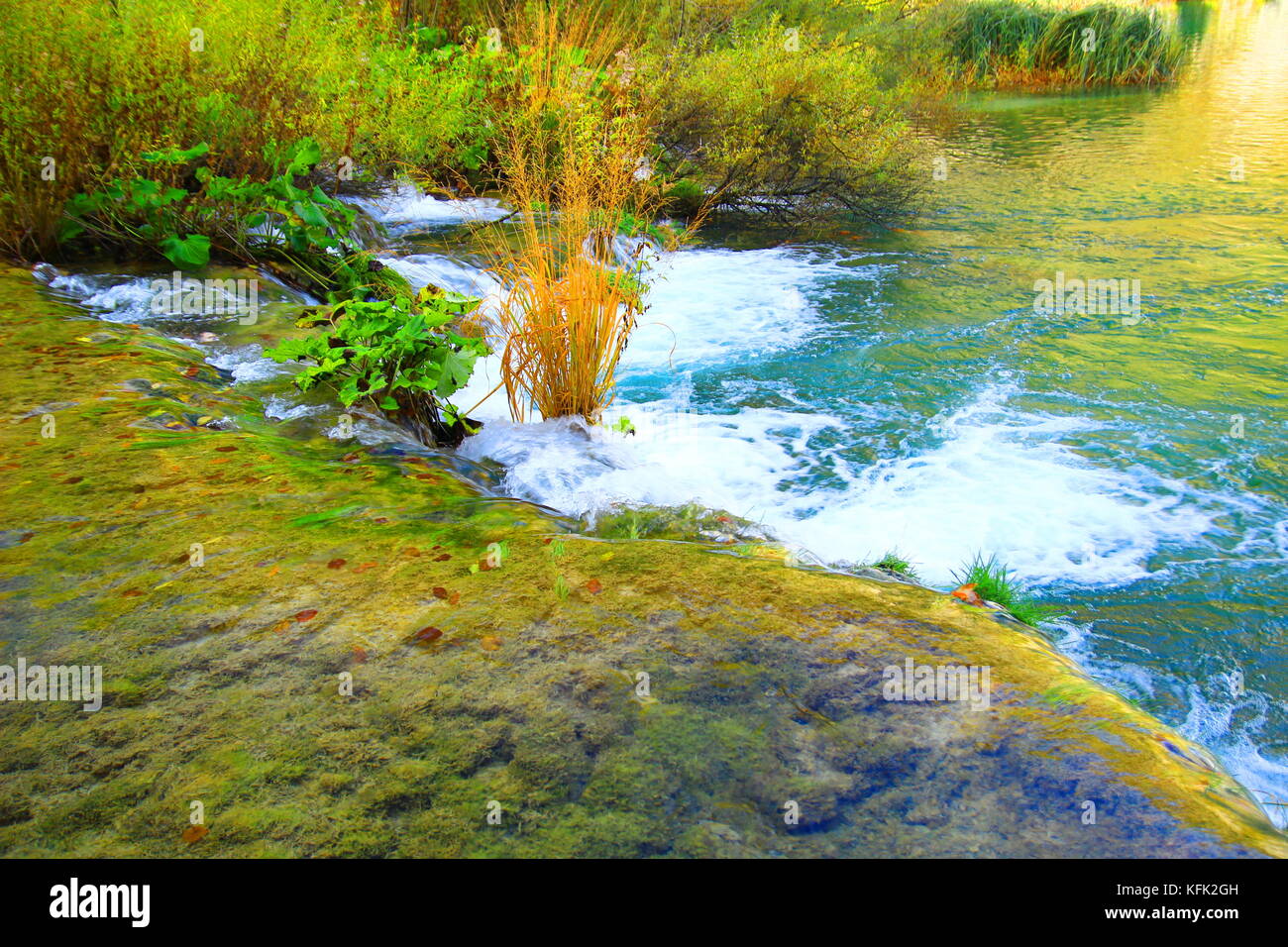 Small waterfalls wallpaper hi-res stock photography and images - Alamy