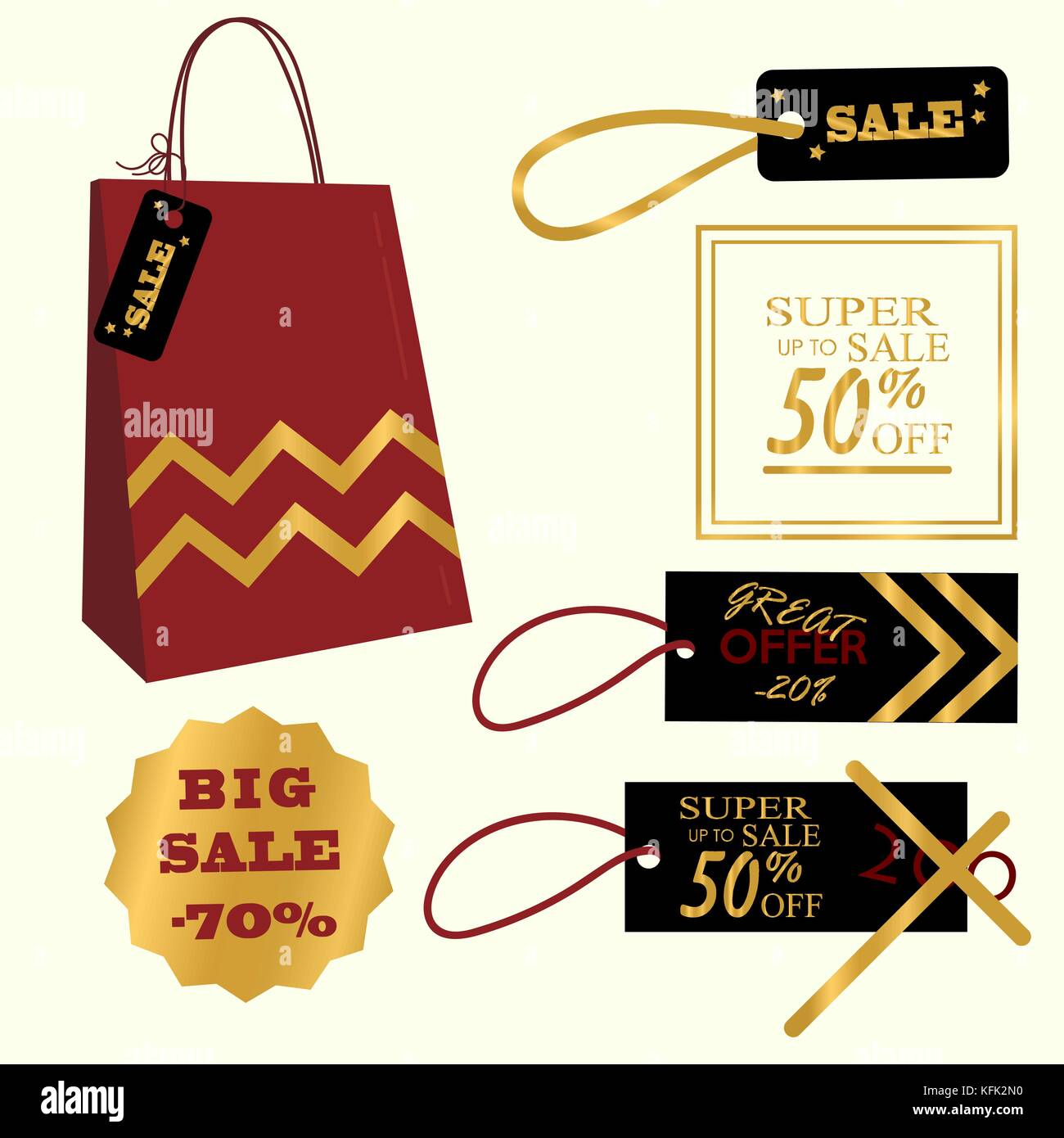 Collection Of Sale Discount Original Banners Labels Tags Emblems