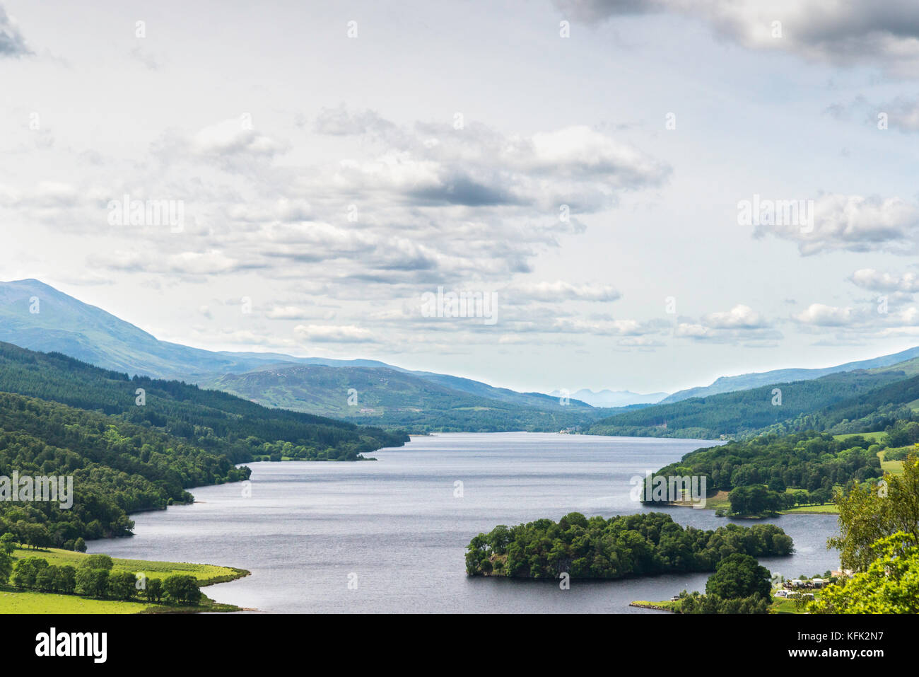 landscape of loch tummel by queen's viewpoint Stock Photo - Alamy