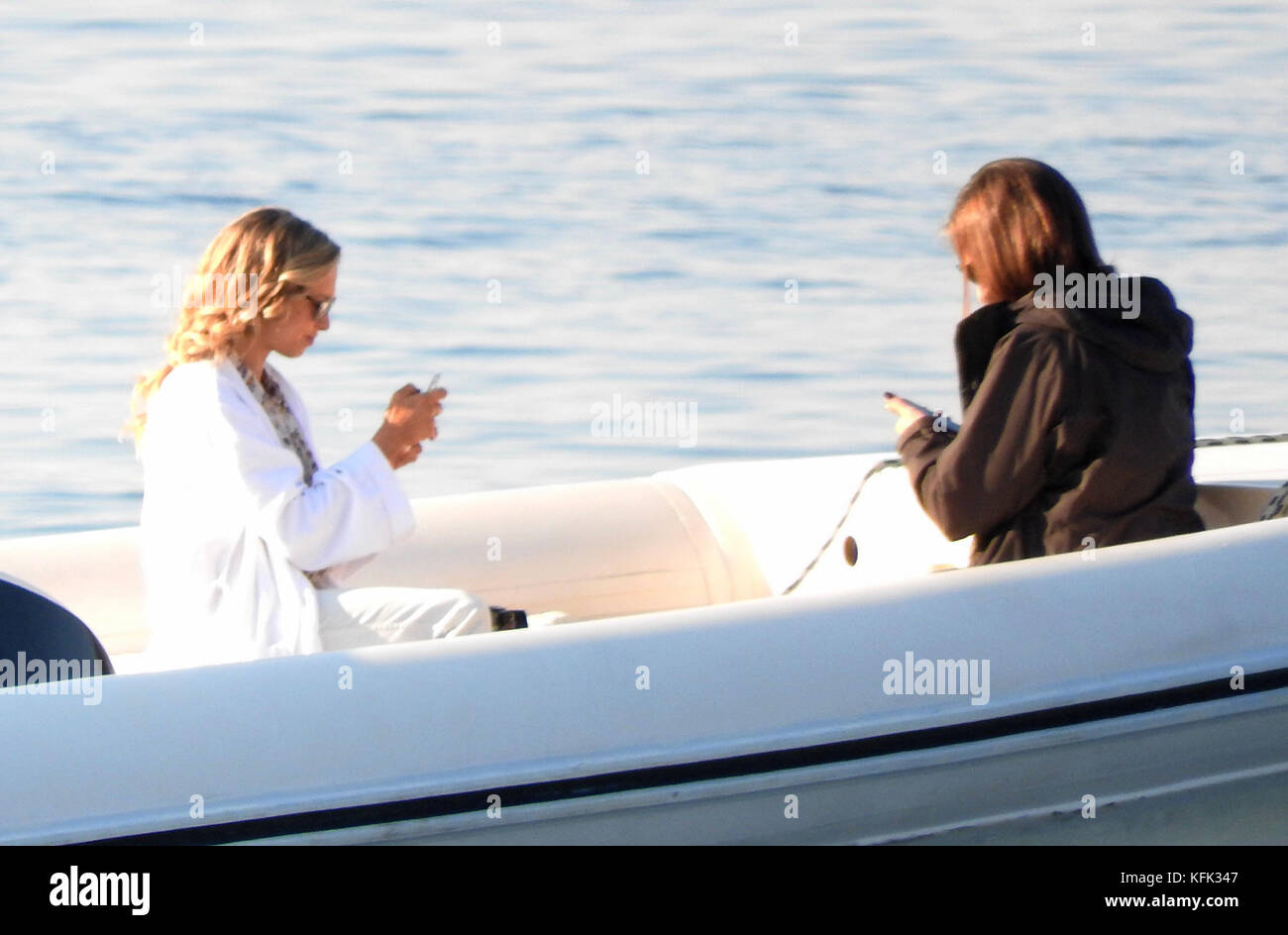 Amanda Seyfried and Andy Garcia along with the cast of new movie 'Mamma  Mia: Here We Go Again' depart on boats taking them to the film set in Vis,  Croatia Featuring: Amanda