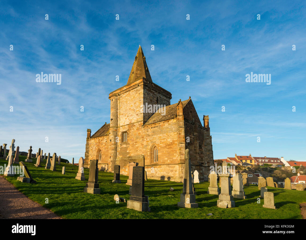 Church in St Monans on East Neuk of Fife in Scotland, United Kingdom