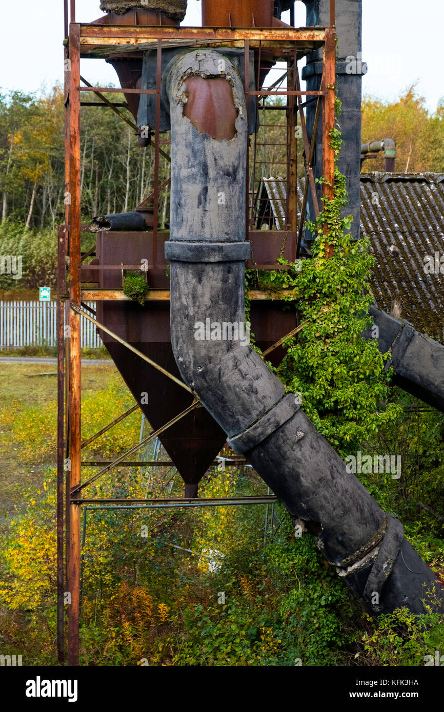 Old machinery at National Mining Museum at Newtongrange in Scotland, United Kingdom. Stock Photo