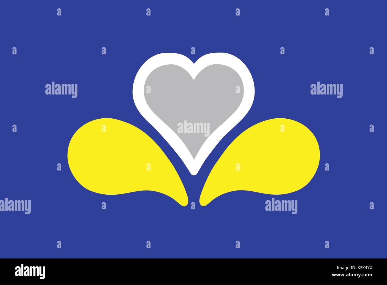 Vector illustration Flag of the Brussels Capital Region icon, button ...