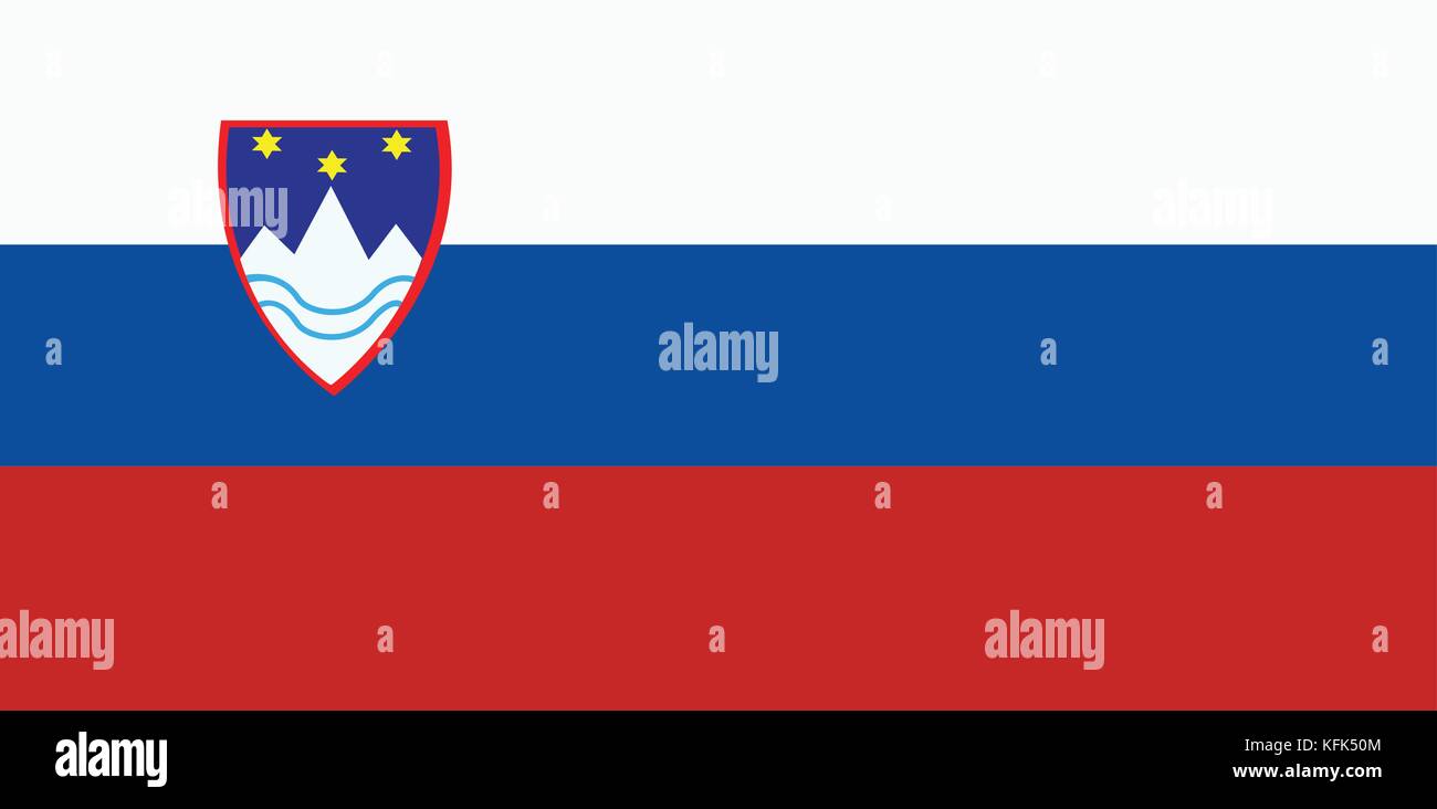 Vector illustration Slovenia flag icon isolated on white background ...