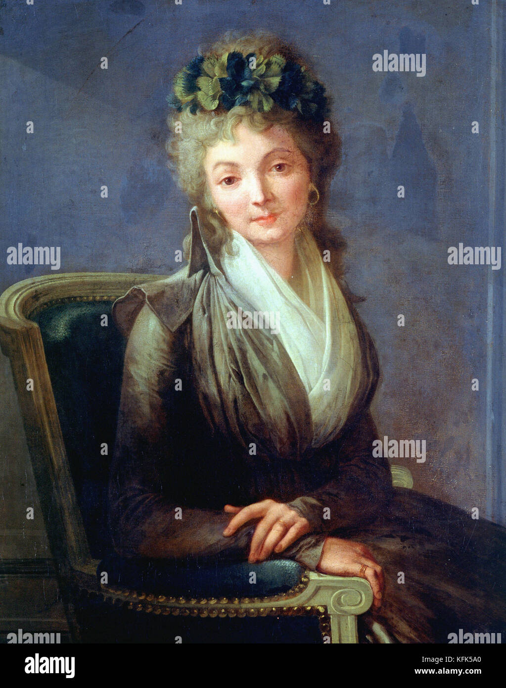 Louis Léopold Boilly   Presumed portrait of Lucile Desmoulins (born Anne-Louise Duplessis-Larison)   18th century  - Carnavalet Museum, Paris Stock Photo